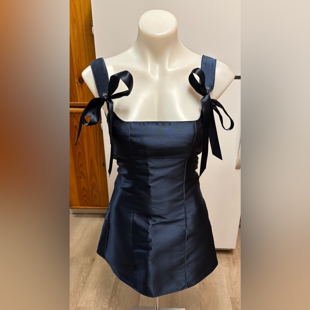 Dolls Kill Blue Bow-Tied Dress